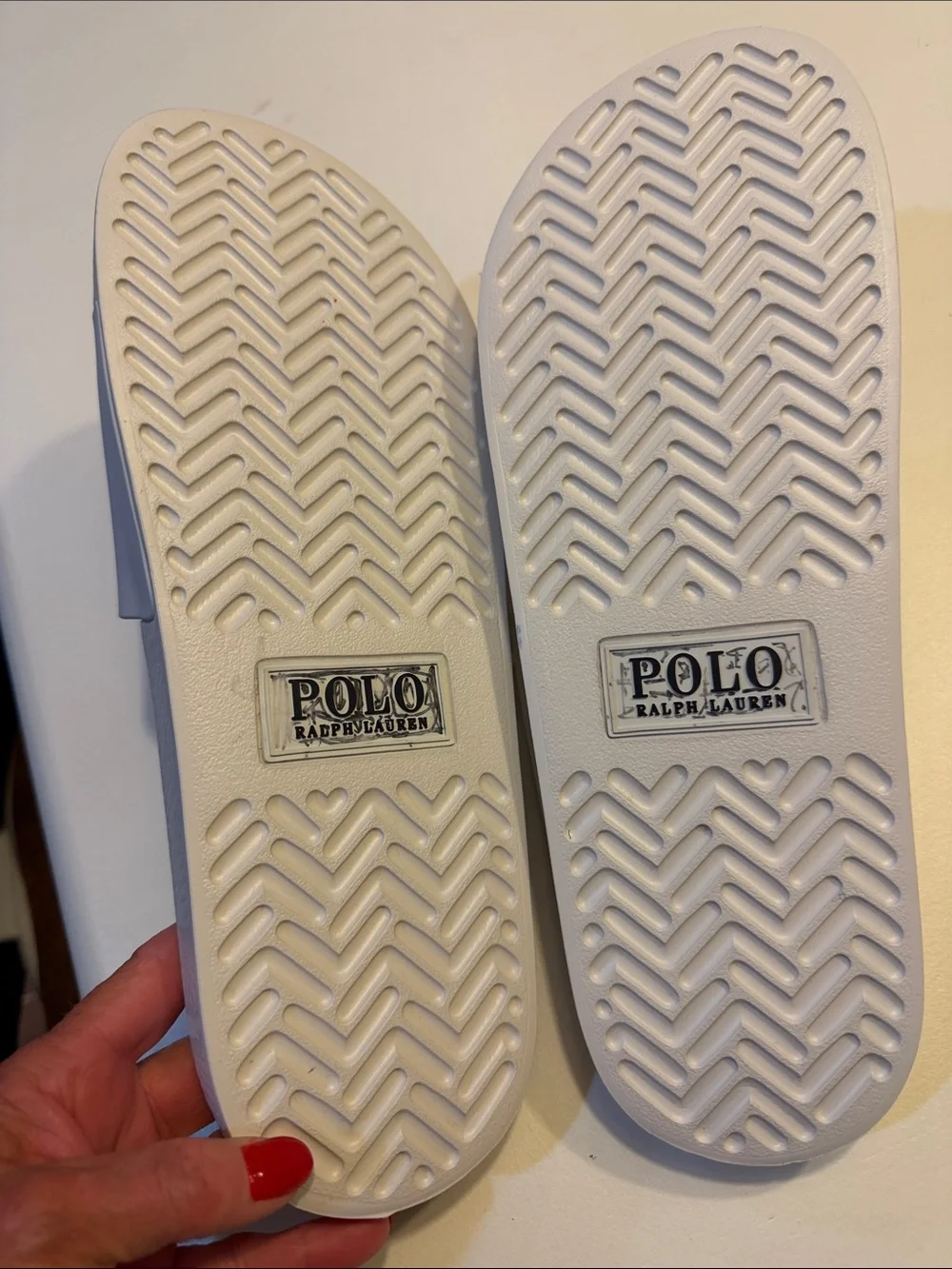 Ralph Lauren White Mens  Polo Bear Slide Sandals Sz 11.  New. Box54